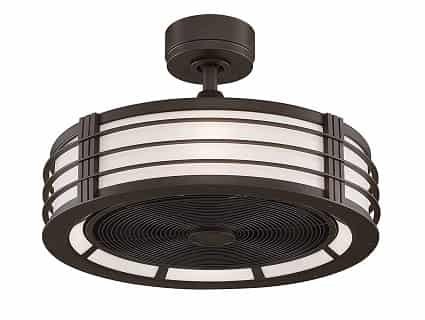 ceiling fan fans light blade enclosed fanimation beckwith caged flush mount small blades cage remote modern choose board