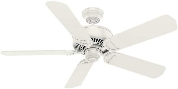 Casablanca White Flush Mount Ceiling Fan with wall control