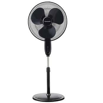 Honeywell Double Blade Black Pedestal Fan With Remote Control