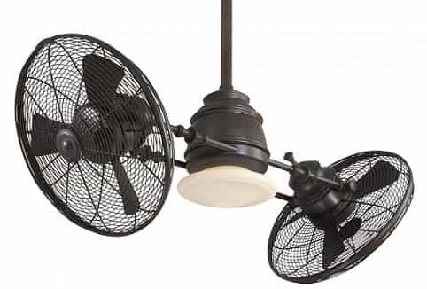 <strong>Minka-Aire Rubbed Bronze Blades Cage Enclosed Ceiling fan</strong>