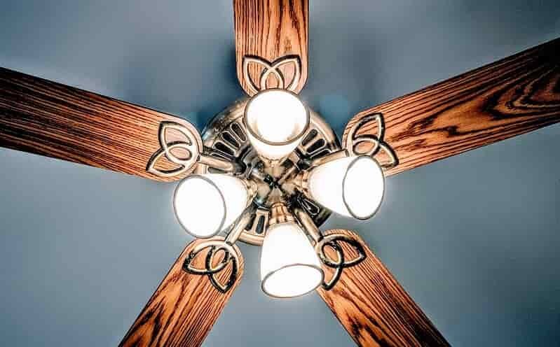 ceiling fans with bright lights