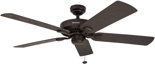 Honeywell Belmar 52-Inch Damp Rated Outdoor Ceiling Fan 